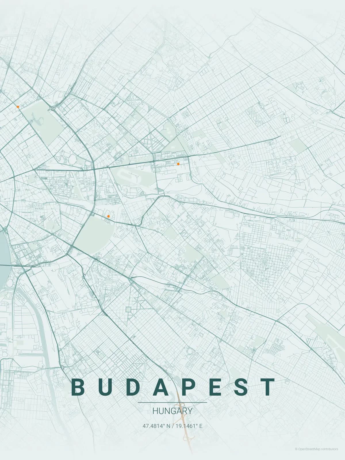 Budapest Copper Patina poster