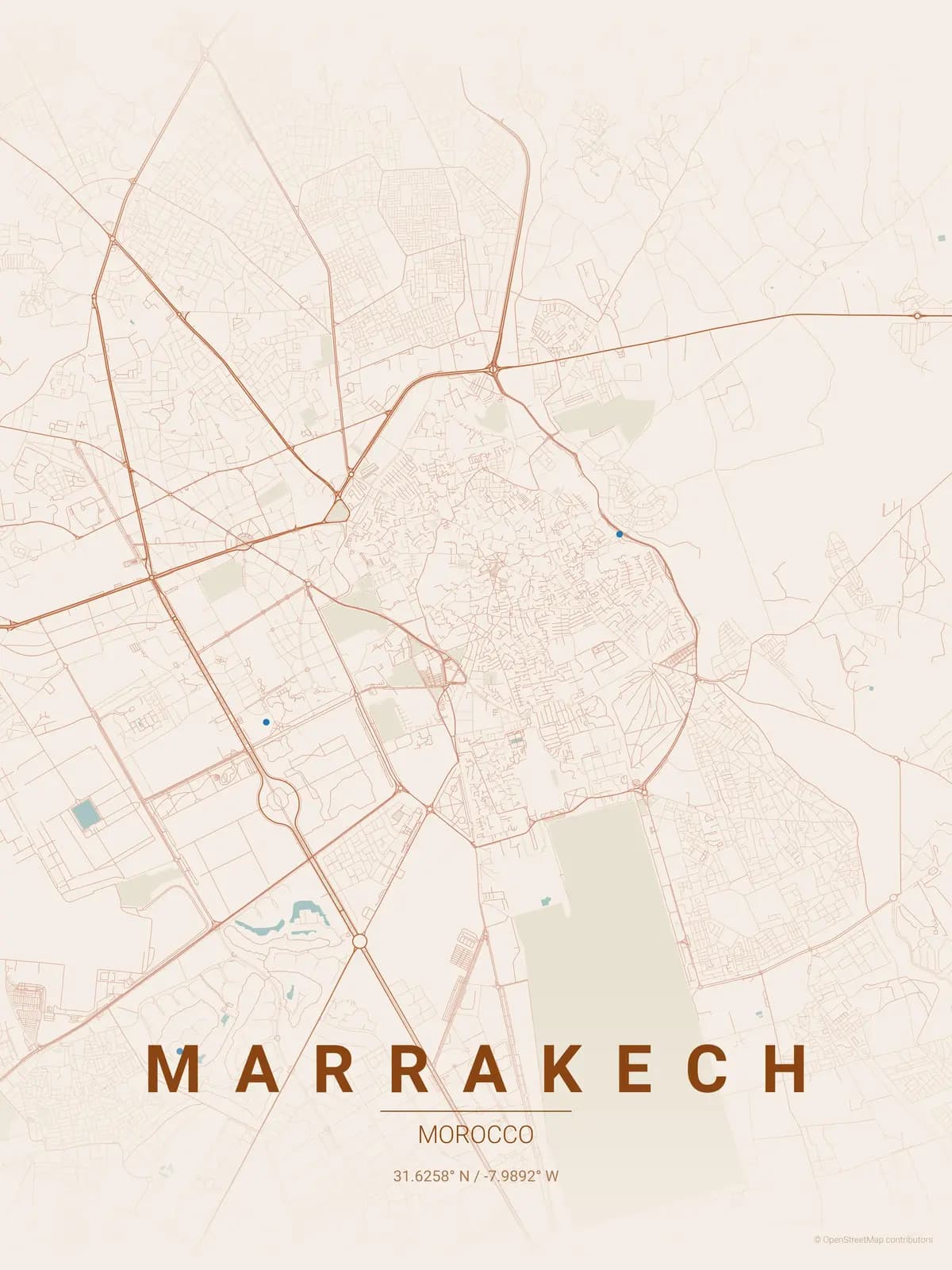 Marrakech Terracotta poster