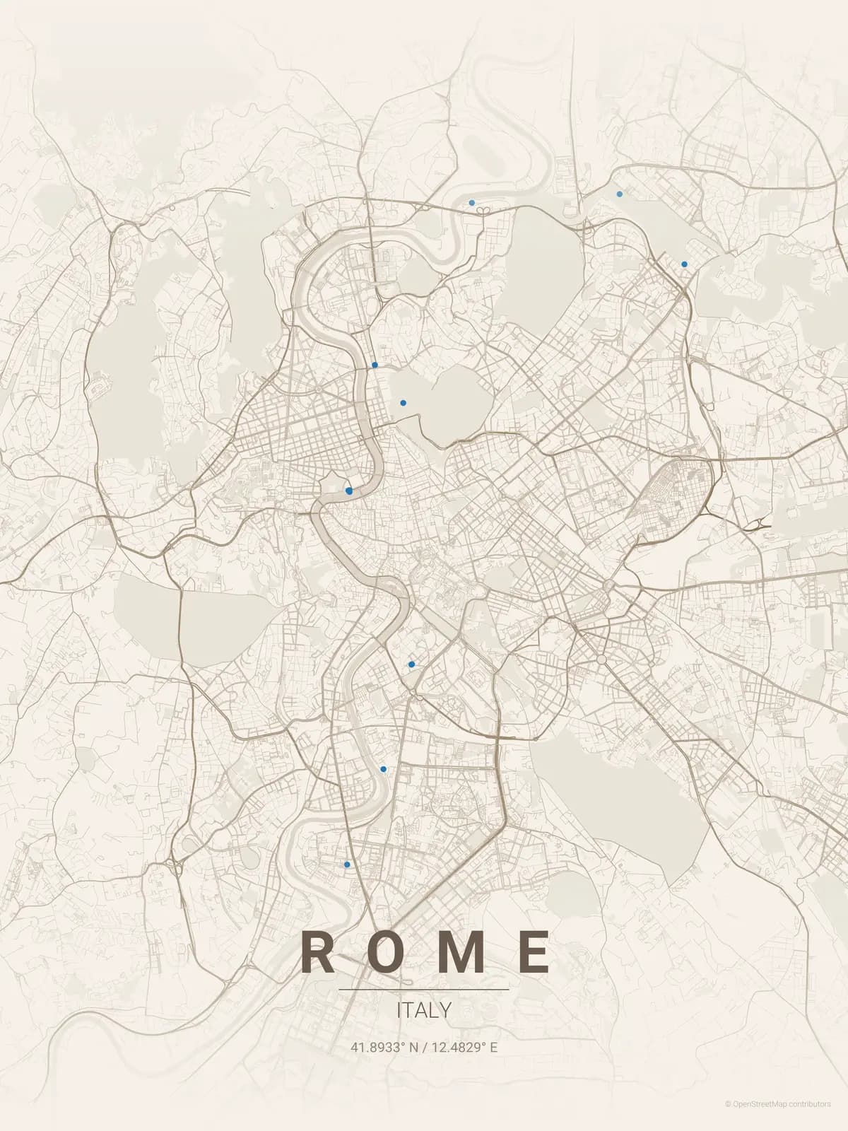 Rome Warm Beige poster