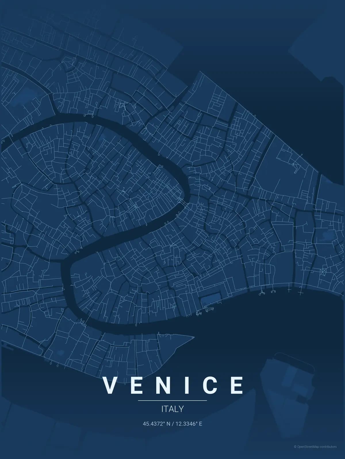 Venice Blueprint poster