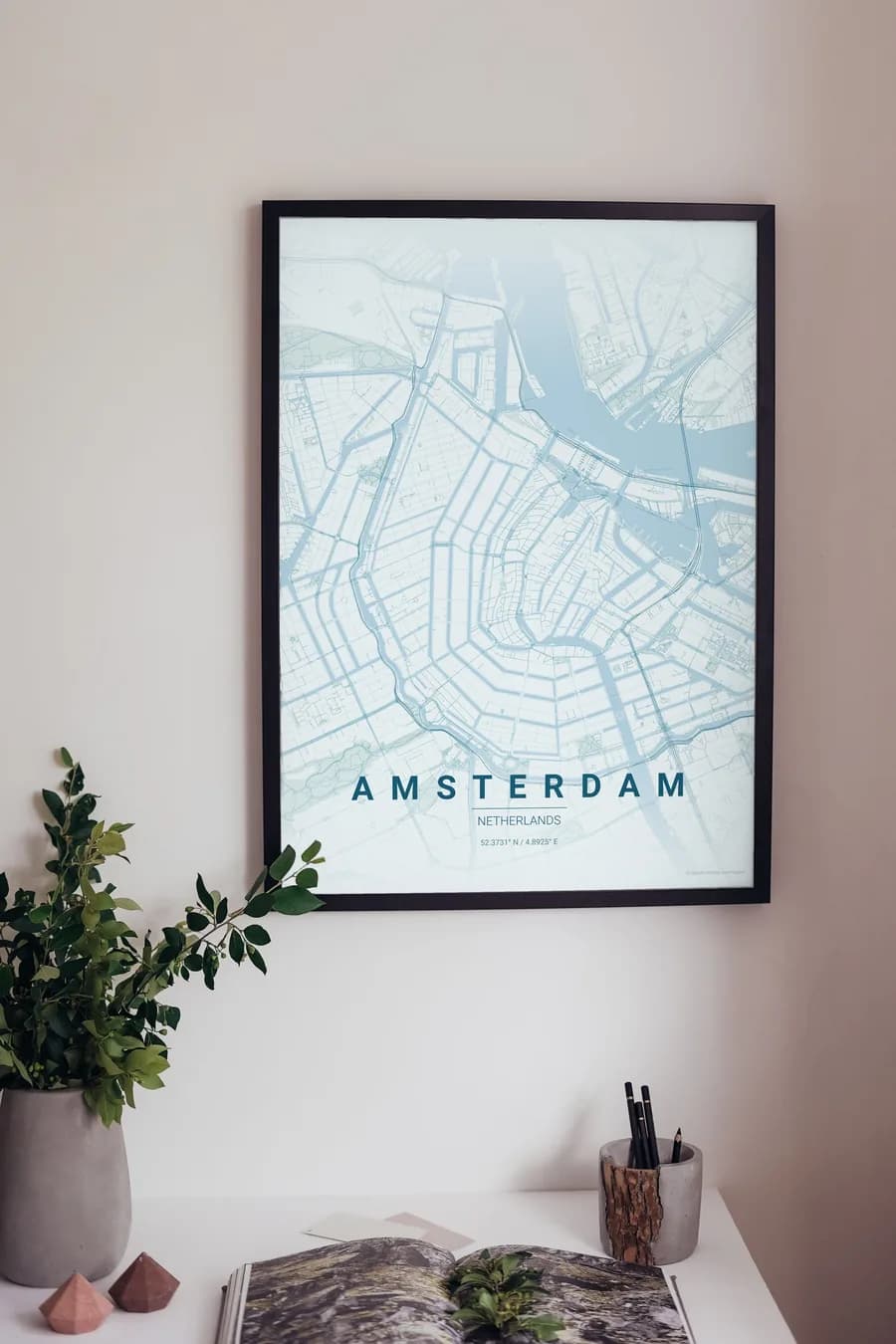 Amsterdam Map Poster: canals, concentric rings and Dutch design