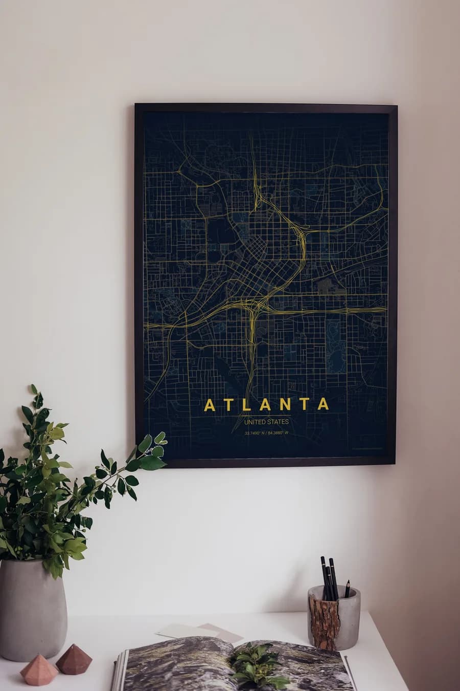 Atlanta Map Poster: a city grown from railroads, wrapped in green