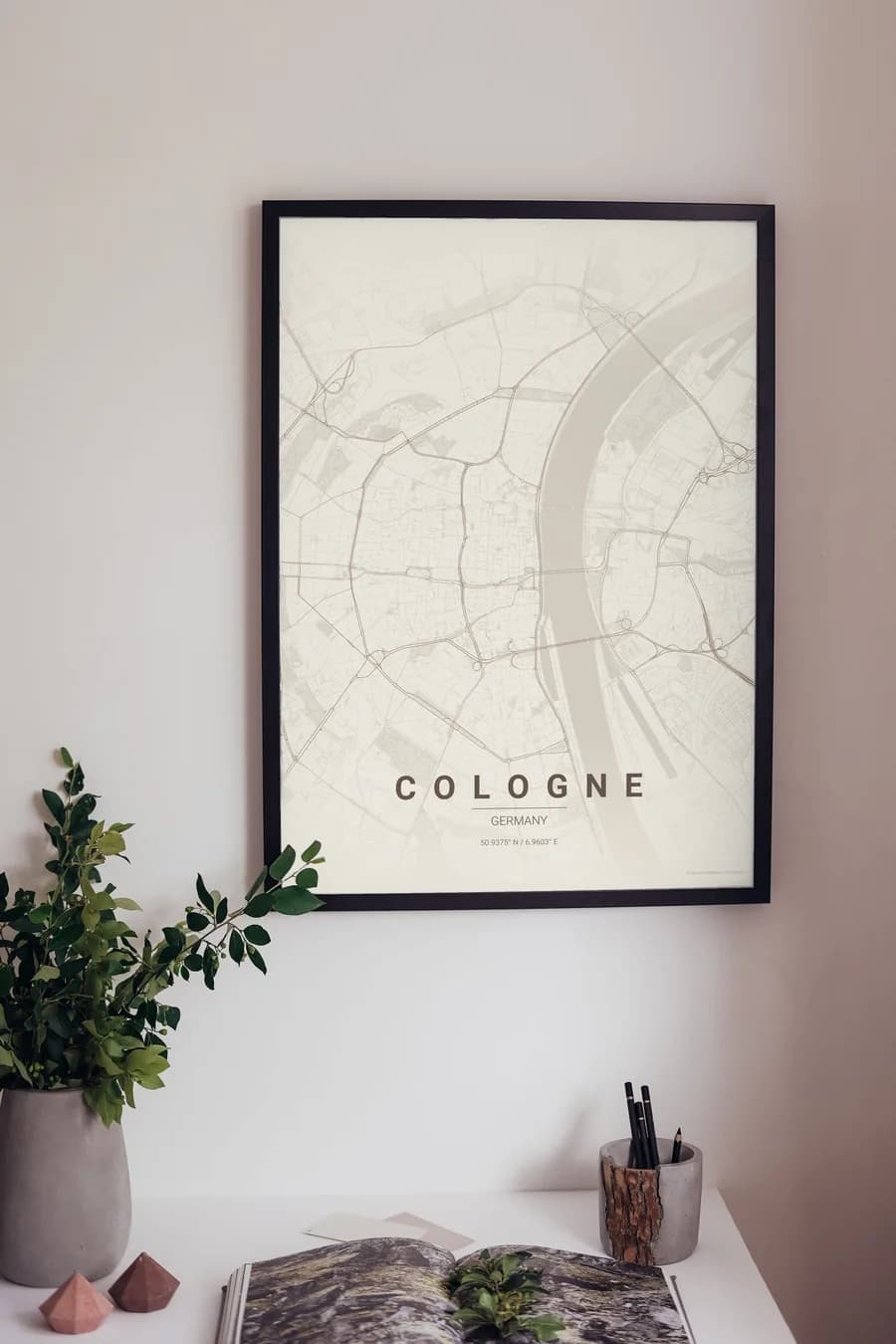 Cologne Map Poster: a Roman semicircle on the Rhine