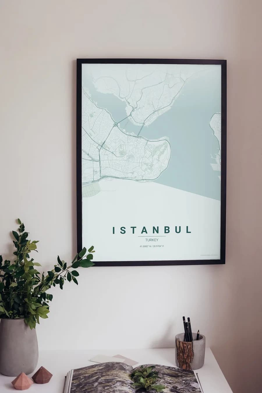 Istanbul Map Poster: where two continents meet on your wall