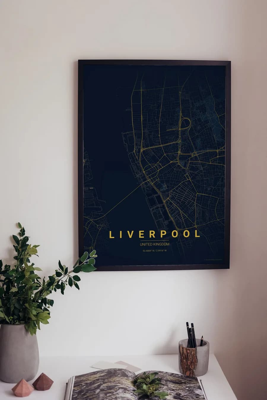 Liverpool Map Poster: the Mersey waterfront on your wall