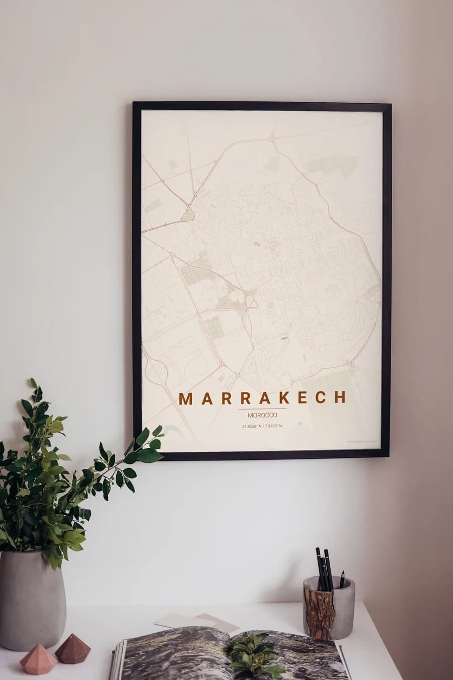 Marrakech Map Poster: the medina's labyrinth on your wall