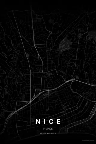 Nice map poster in the Noir theme