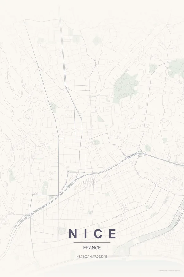 Nice map poster in the Pastel Dream palette